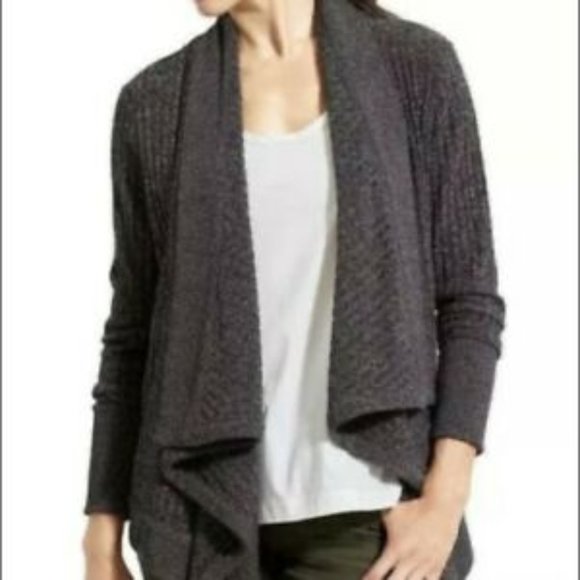 Athleta Sweaters - Athleta Tiburon Charcoal Gray Wrap Cardigan Sweater Size Small